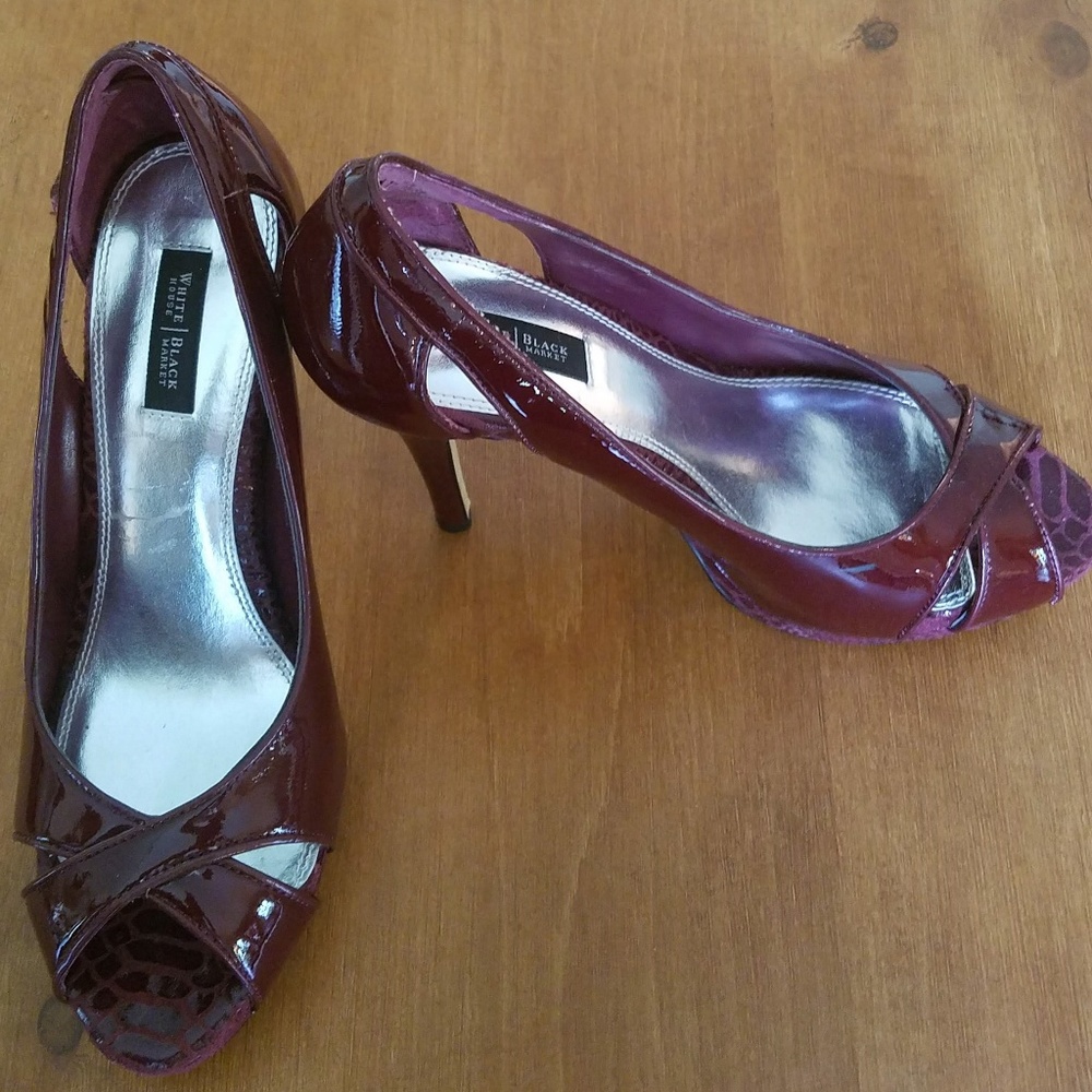 White House Black Market Peep Toe Pumps